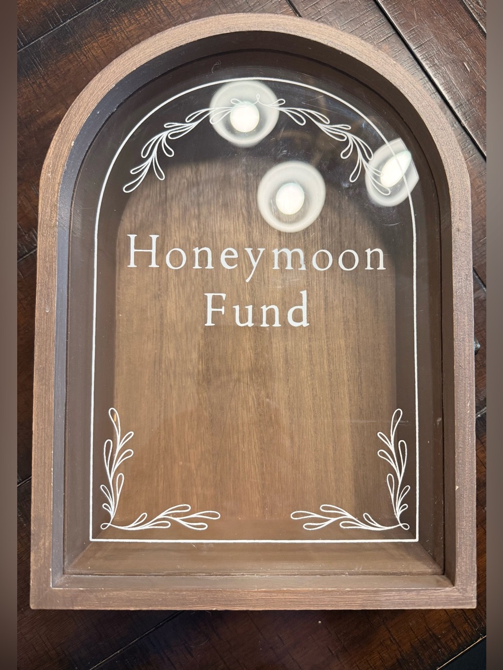 Rustic Honeymoon Fund Wooden Shadow Box - Hanna Roberts